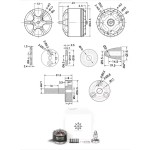 T-MOTOR Motor MN3515 Brushless Fixed Wing Motor Model Aircraft Multi Axis Unmanned Aerial Vehicle Power KV400